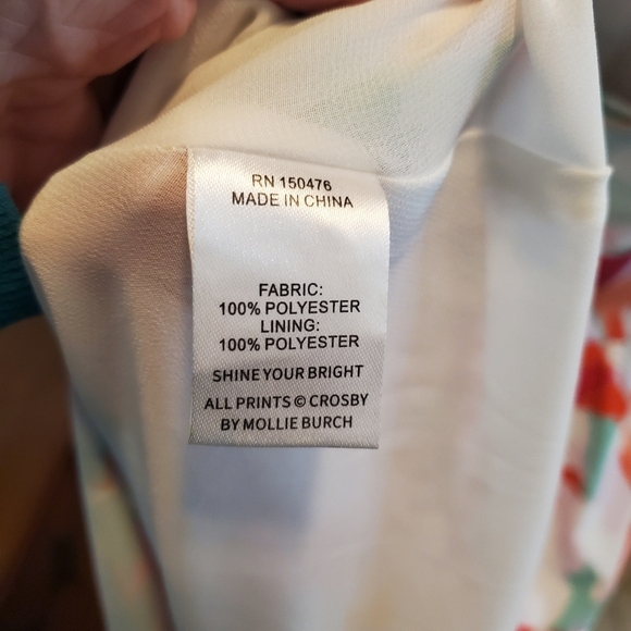 Crosby Mollie‎ Burch Dress Womens S Small Midi Colorful Tiered Pockets Easter - Picture 11 of 13